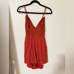 Mahina Terracotta Lace Dress